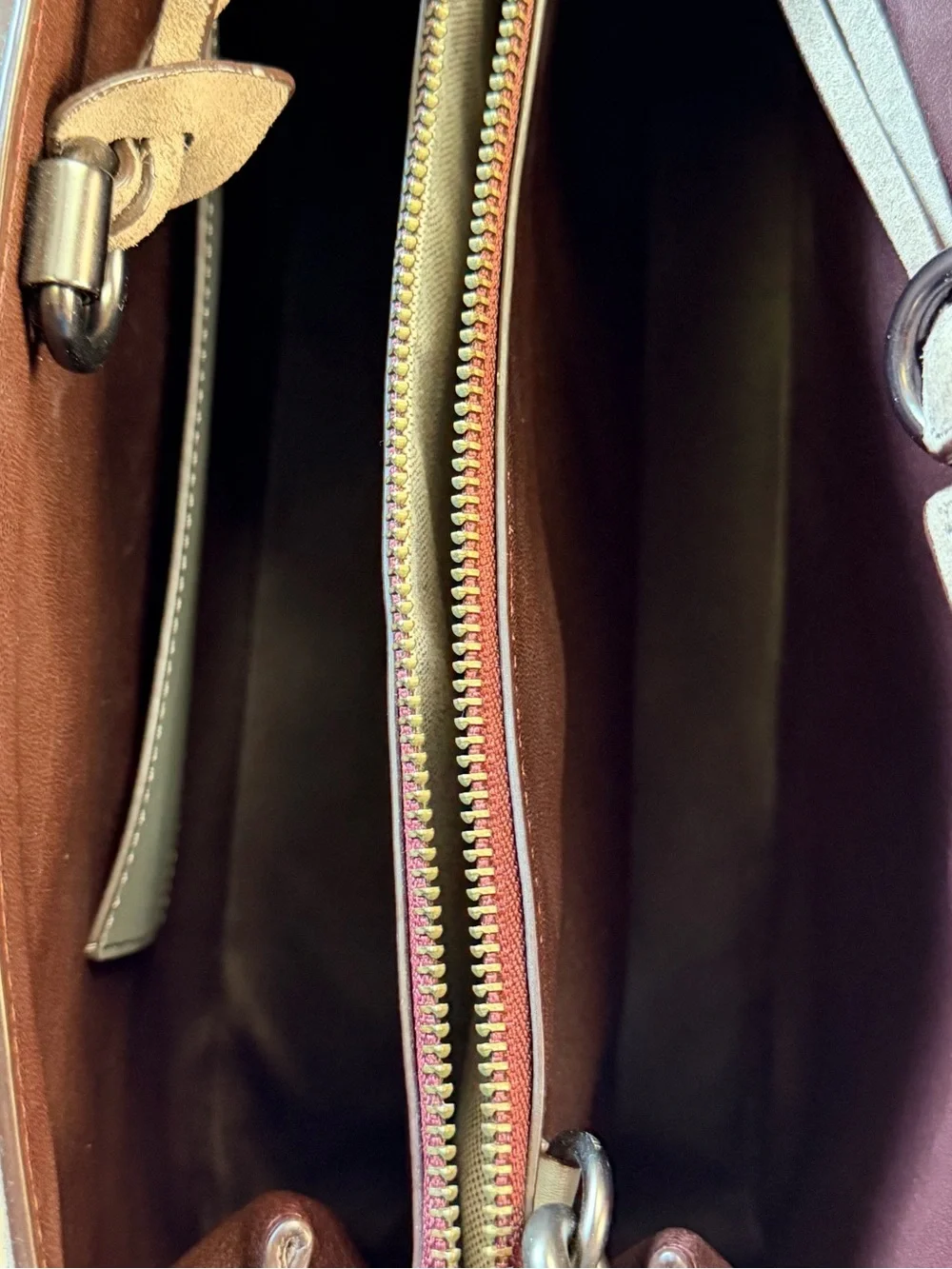 Coach 1941 Cooper Carryall Gray Suede Tote and Crossbody Strap